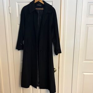 Jones New York Classic Black Trench Coat